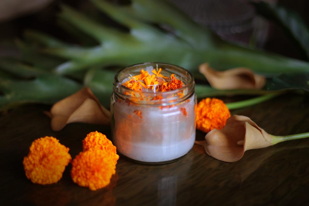 Yellow Good Luck Charm Candle (Marigold Candle)
