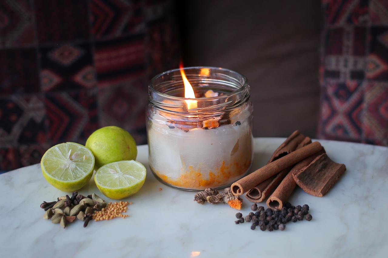 Positivity Spice Candle (Lemon, Cinnamon, Black Pepper Candle)