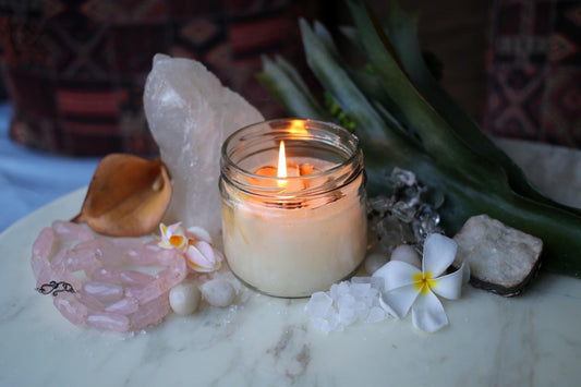 Soothing Healer Candle (Pulmeria & Rock Salt Candle)